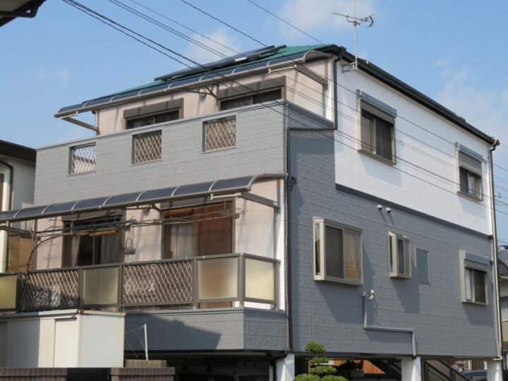 高知市福井東町 i様邸 屋根外壁塗装工事　ツートンカラーを活かした塗装