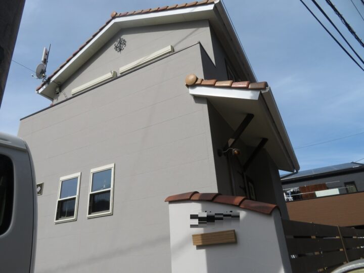 日本ペイント　艶消し塗料での外壁塗装😀高知市神田 n様邸 外壁塗装工事