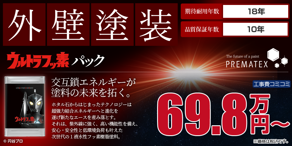 ウルトラフッ素パック塗装 69.8万円