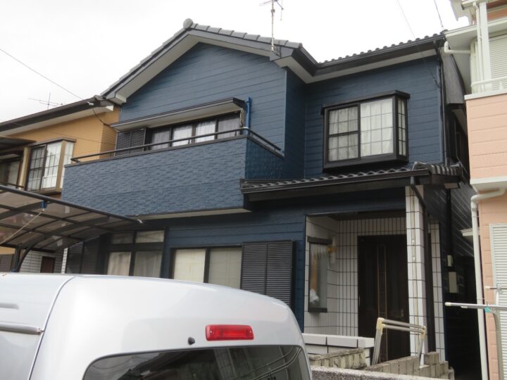 高知市 一宮 a様邸 屋根塗装 外壁塗装🏠濃紺カラーでイメージチェンジ✨