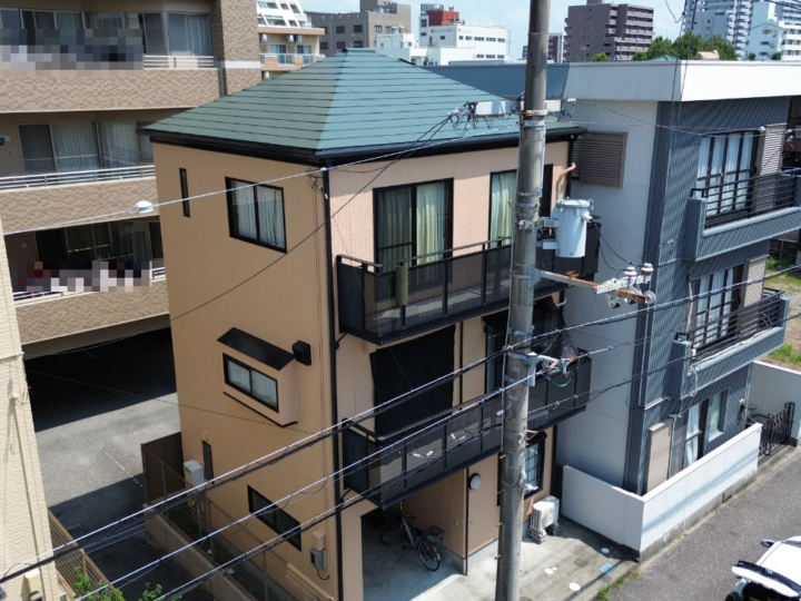 高知市 二葉町 k様邸 屋根塗装 外壁塗装工事🏠屋根・外壁を高耐候塗料　ニッペ　グランセラシリーズで施工しました(^^♪