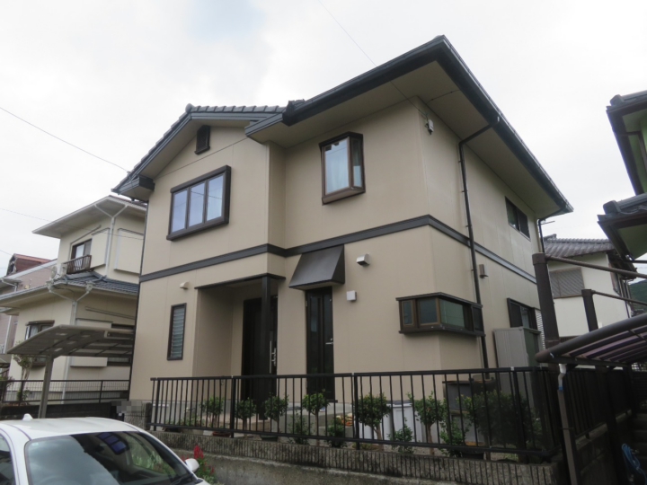 いの町 k様邸 屋根塗装 外壁塗装工事🏠ニッペ グランセラシリーズで屋根外壁塗装(^^♪
