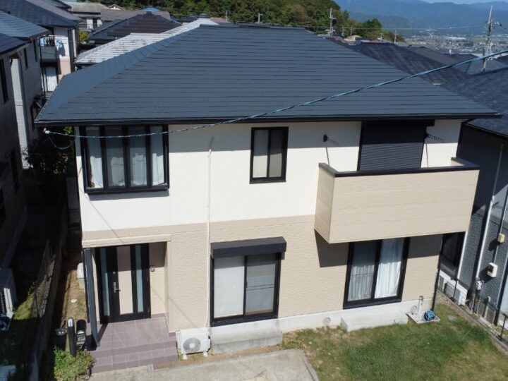 高知市 潮見台 t様邸 屋根塗装 外壁塗装工事🏠既存の色味と同じように仕上がりました(^^)