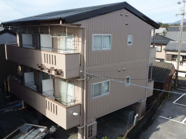 高知市 旭 kアパート様 屋根塗装 外壁塗装工事🏠アパートの塗装・防水工事もおまかせ(^^)