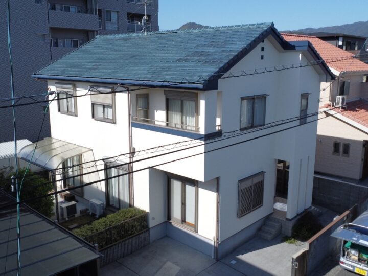 高知市 新屋敷 h様 外壁塗装工事🏠３分艶で落ち着いた仕上がりに(^^)