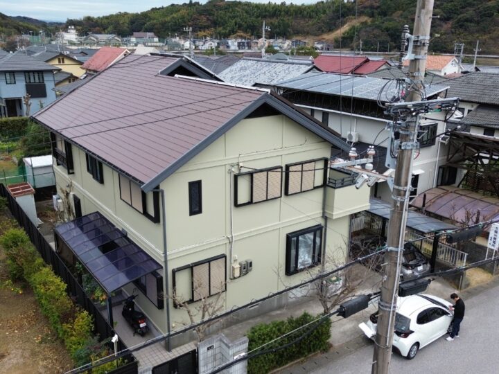 南国市 t様邸 屋根塗装 外壁塗装工事🏠関西ペイント 新製品『ラグゼMUKIトップ』で外壁塗装しました(^^♪