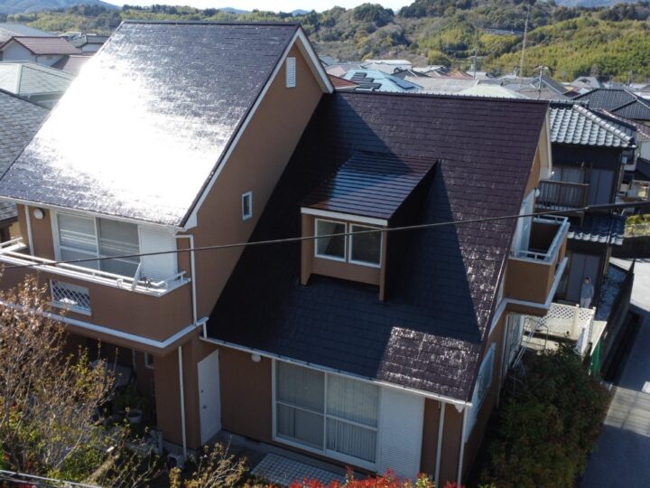 いの町 y様邸 屋根塗装工事🏠オリエンタル工業ニューマイルド優雅・タフグロスコート仕上げて塗装しました(^^)