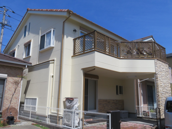 高知市 介良 t様邸 外壁塗装工事🏠3分艶仕上げて落ち着いた印象になりました(^^)