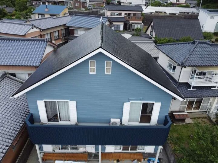 佐川町 y様邸 屋根塗装 外壁塗装工事🏠　イベント1等ご当選！青系カラーで大変身した屋根・外壁塗装